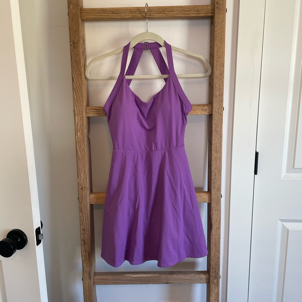 Purple Halter Athletic Dress
